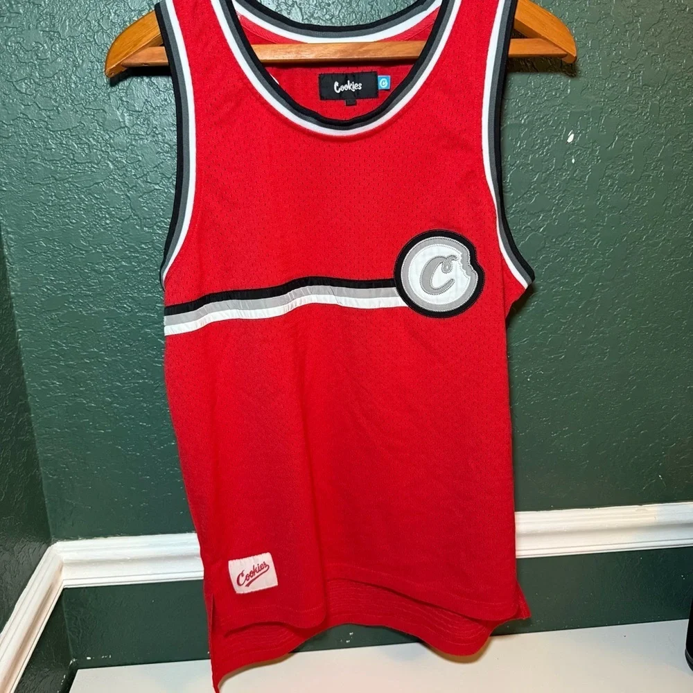 Cookies Puttin In Work Red Basketball Jersey Men's Medium